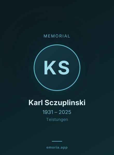 Memorial portrait of Karl Sczuplinski