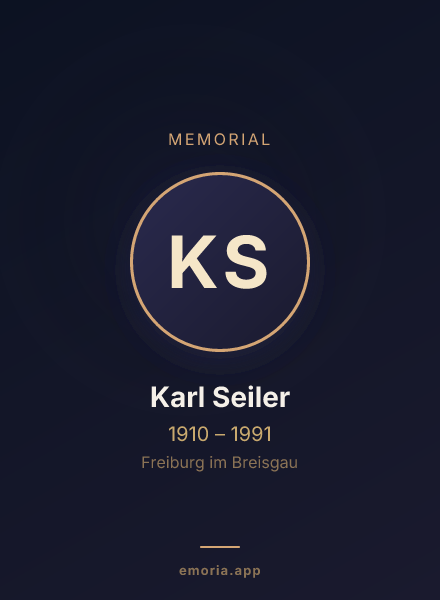 Memorial portrait of Karl Seiler