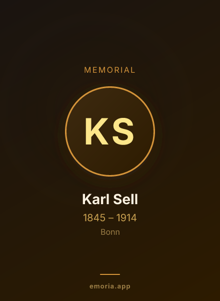 Memorial portrait of Karl Sell