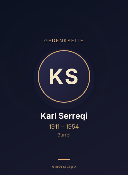 Gedenkportrait von Karl Serreqi