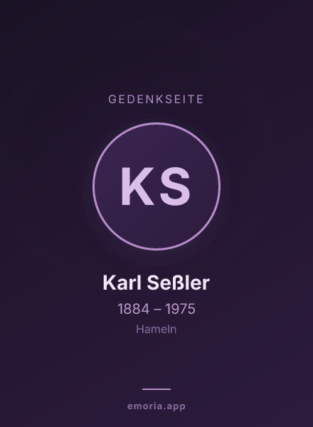 Gedenkportrait von Karl Seßler