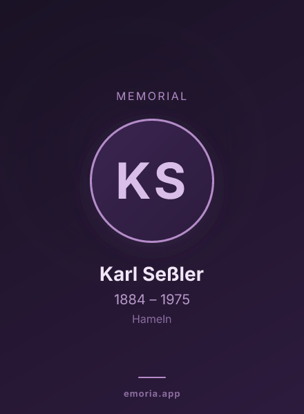 Memorial portrait of Karl Seßler
