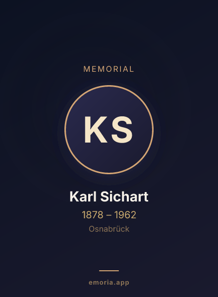 Memorial portrait of Karl Sichart