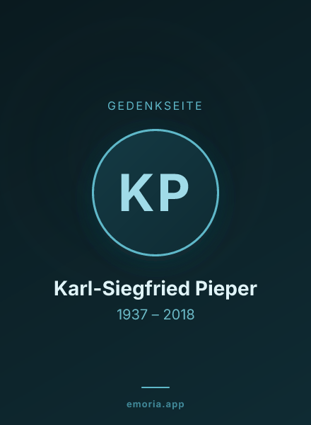 Gedenkportrait von Karl-Siegfried Pieper