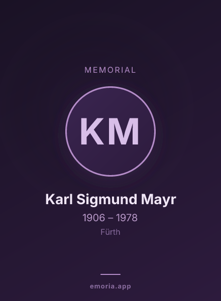 Memorial portrait of Karl Sigmund Mayr