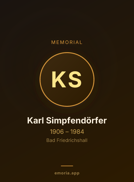 Memorial portrait of Karl Simpfendörfer