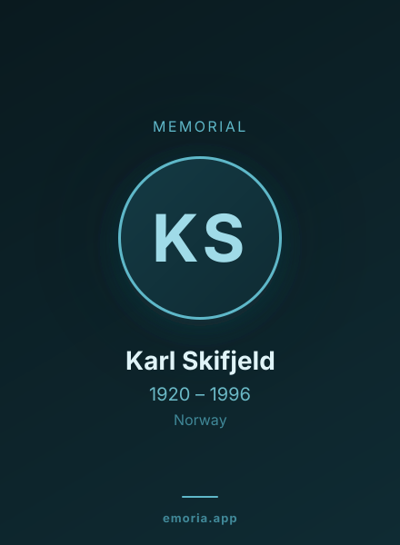 Memorial portrait of Karl Skifjeld