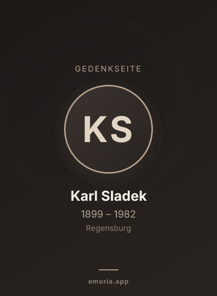 Gedenkportrait von Karl Sladek