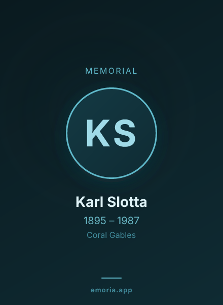 Memorial portrait of Karl Slotta
