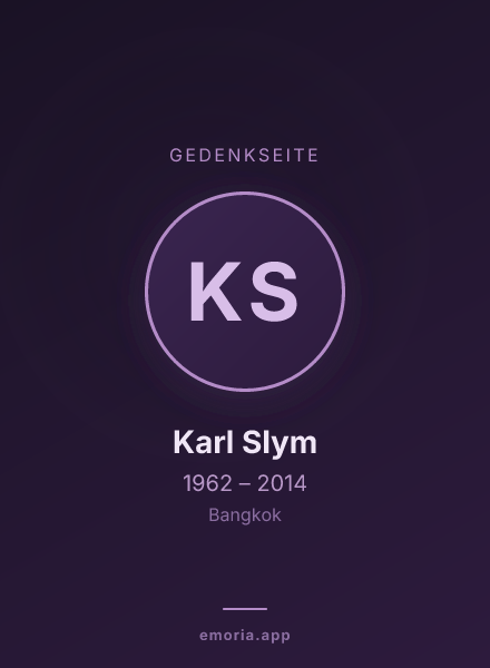 Gedenkportrait von Karl Slym
