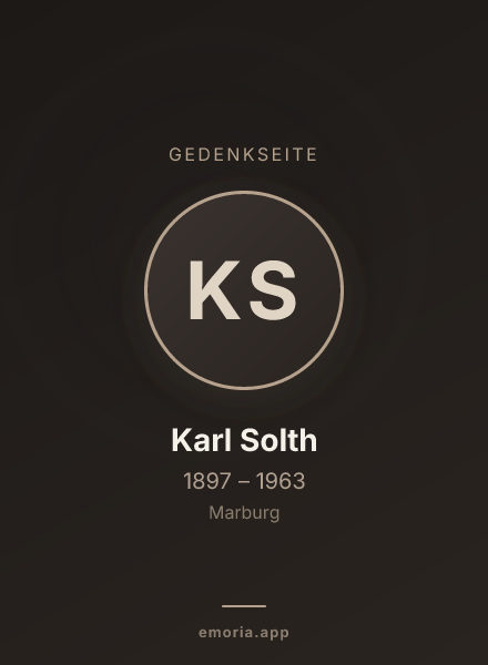 Gedenkportrait von Karl Solth