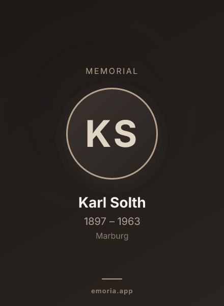 Memorial portrait of Karl Solth