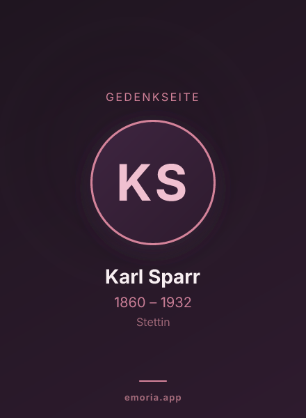 Gedenkportrait von Karl Sparr