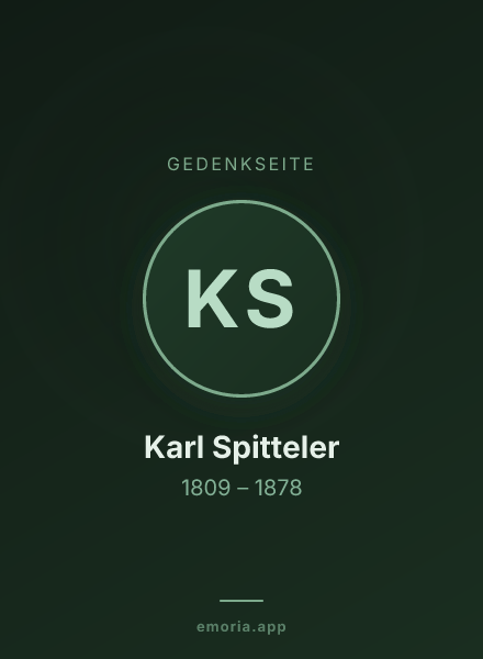 Gedenkportrait von Karl Spitteler