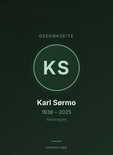 Gedenkportrait von Karl Sørmo