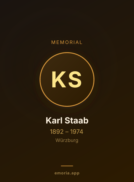 Memorial portrait of Karl Staab