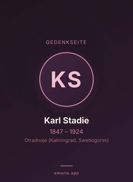 Gedenkportrait von Karl Stadie