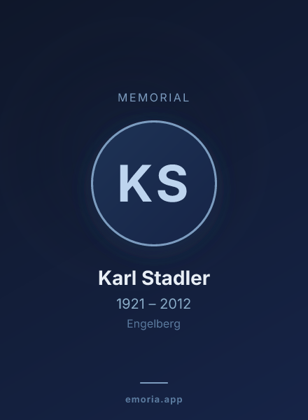 Memorial portrait of Karl Stadler