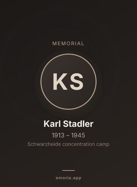 Memorial portrait of Karl Stadler
