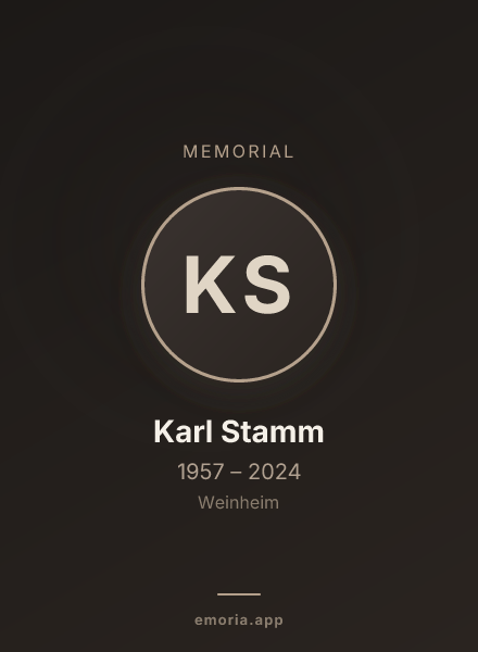 Memorial portrait of Karl Stamm