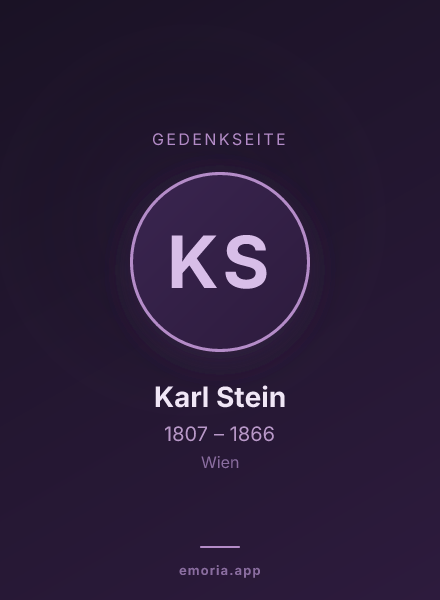 Gedenkportrait von Karl Stein
