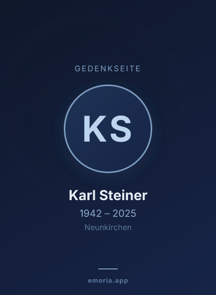Gedenkportrait von Karl Steiner