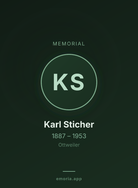 Memorial portrait of Karl Sticher