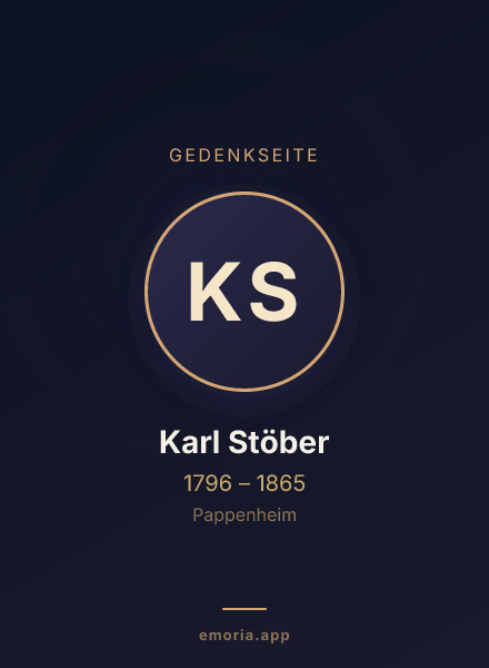 Gedenkportrait von Karl Stöber