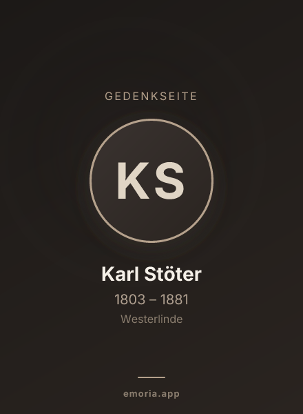 Gedenkportrait von Karl Stöter