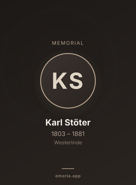 Memorial portrait of Karl Stöter