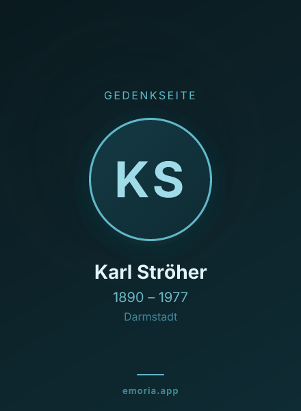Gedenkportrait von Karl Ströher