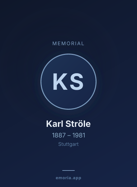Memorial portrait of Karl Ströle