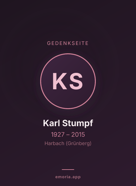 Gedenkportrait von Karl Stumpf