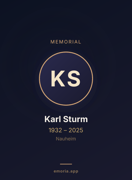 Memorial portrait of Karl Sturm