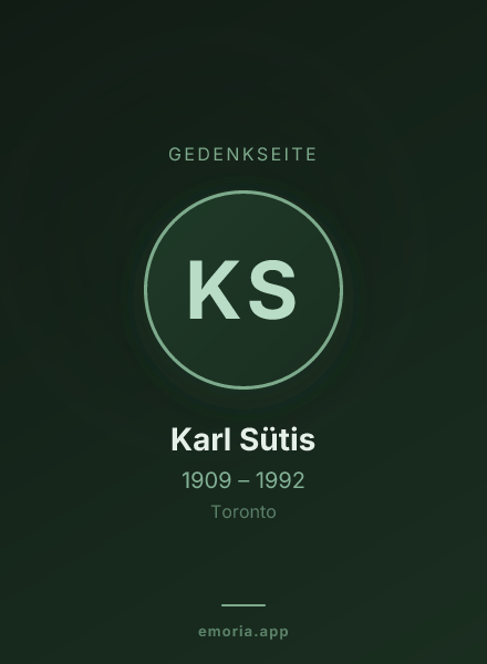 Gedenkportrait von Karl Sütis