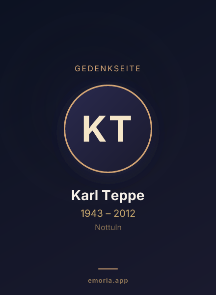 Gedenkportrait von Karl Teppe