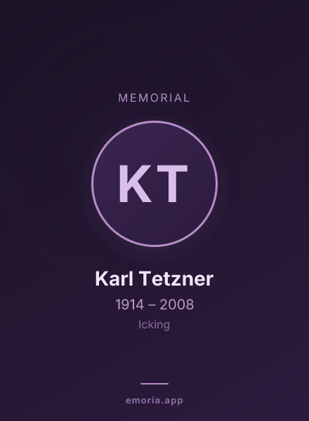 Memorial portrait of Karl Tetzner