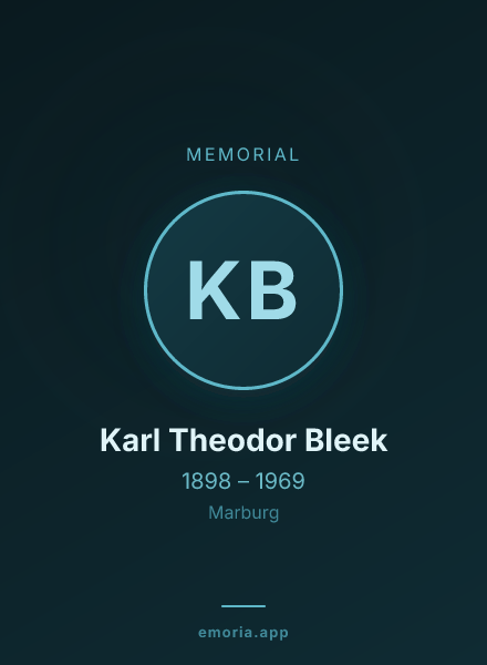 Memorial portrait of Karl Theodor Bleek