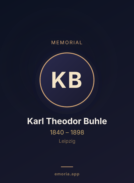 Memorial portrait of Karl Theodor Buhle