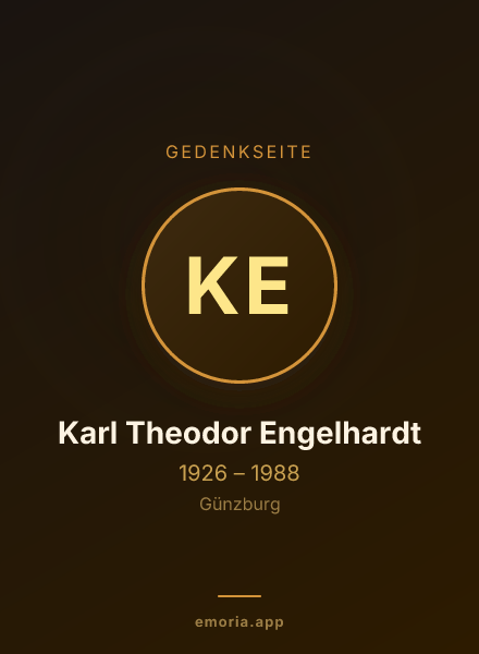 Gedenkportrait von Karl Theodor Engelhardt