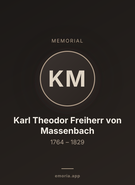 Memorial portrait of Karl Theodor Freiherr von Massenbach