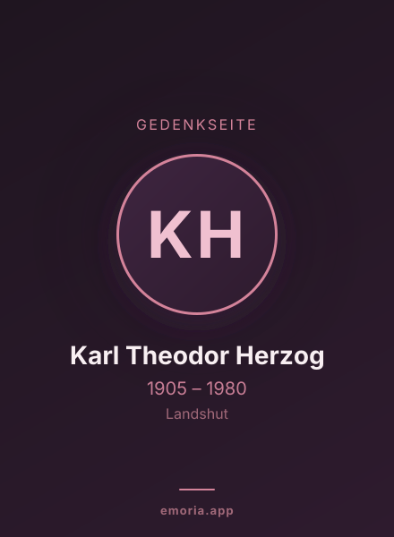 Gedenkportrait von Karl Theodor Herzog