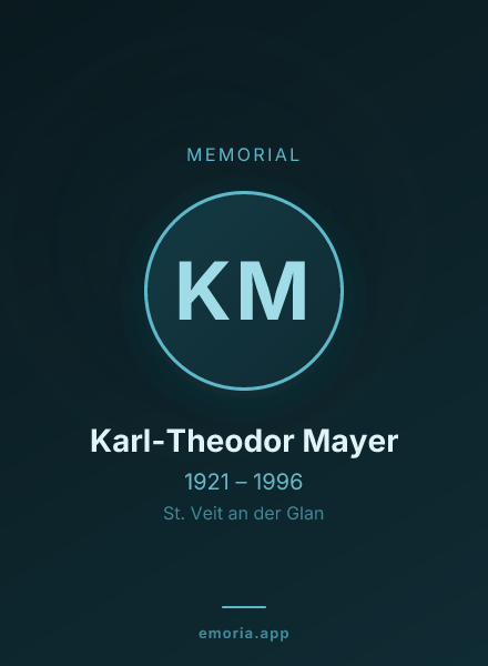 Memorial portrait of Karl-Theodor Mayer