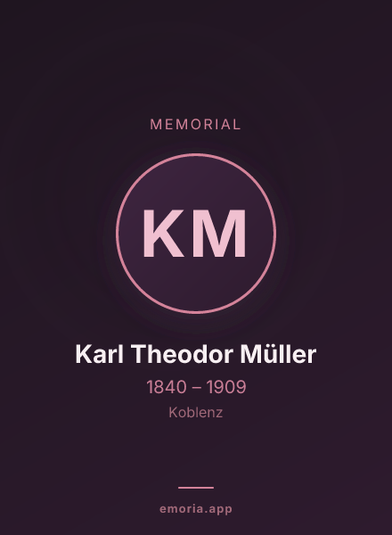 Memorial portrait of Karl Theodor Müller