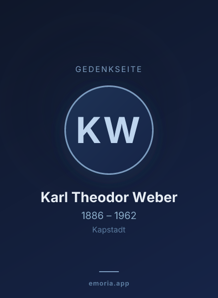 Gedenkportrait von Karl Theodor Weber