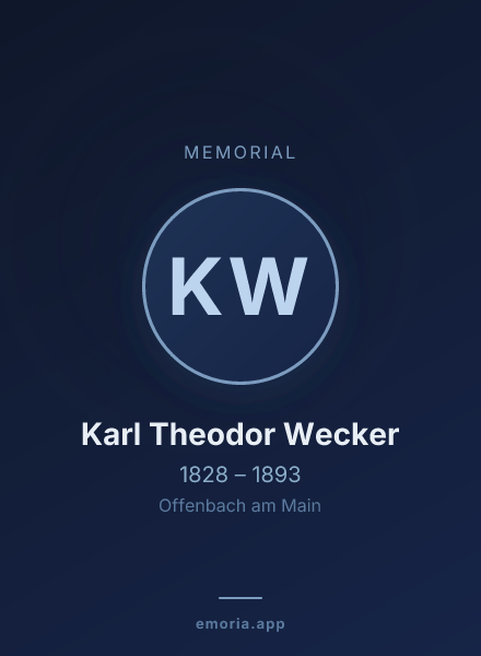 Memorial portrait of Karl Theodor Wecker