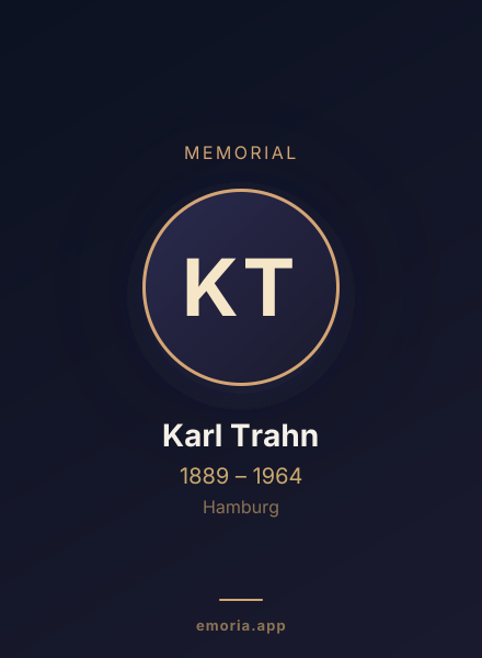 Memorial portrait of Karl Trahn