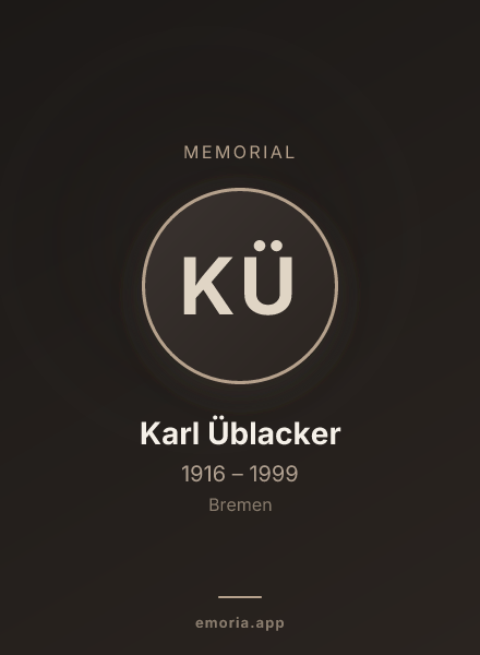 Memorial portrait of Karl Üblacker