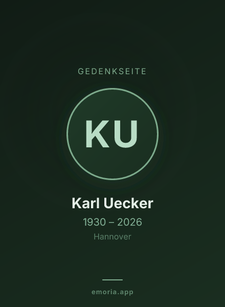 Gedenkportrait von Karl Uecker