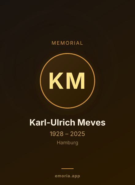 Memorial portrait of Karl-Ulrich Meves